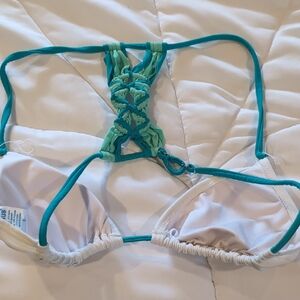 VENUS Teal and Green Bikini Top